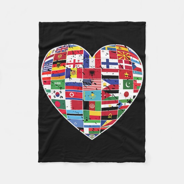 Couverture Polaire Jour des terres World Flags (Devant)
