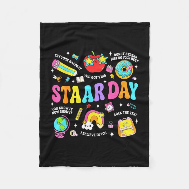 Couverture Polaire Jour d'examen Staar enseignant élève positif ensei (Devant)