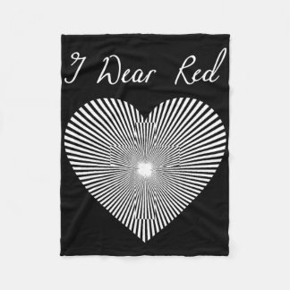 Couverture Polaire Jour Go Red Ruban Cardiaque Costume Mois de la mal