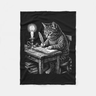 Couverture Polaire Journalisme de chat vintage
