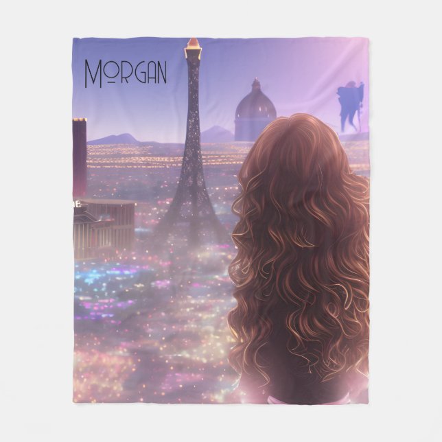 Couverture Polaire Journée des filles de la ville d'Anime rêve surplo (Devant)