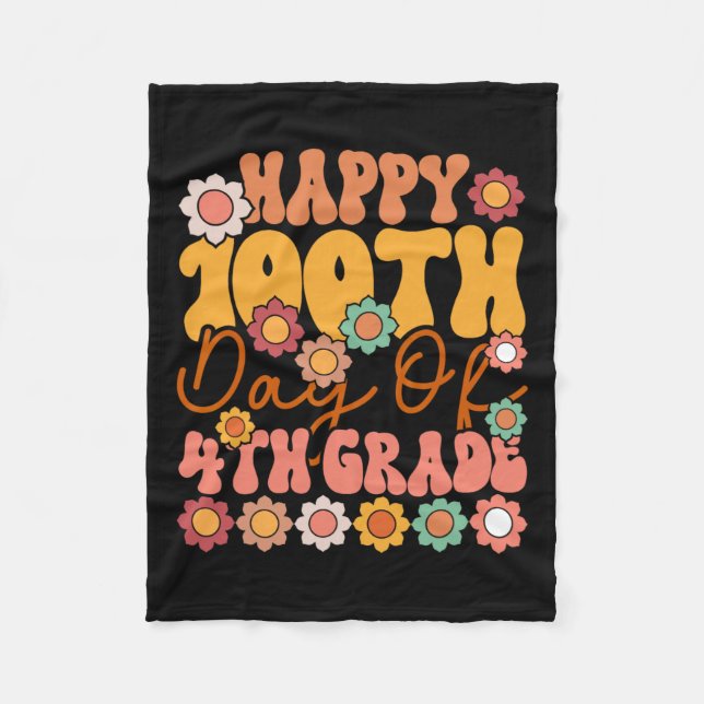 Couverture Polaire Jours de 4e année mignonne Enseignant Super Filles (Devant)