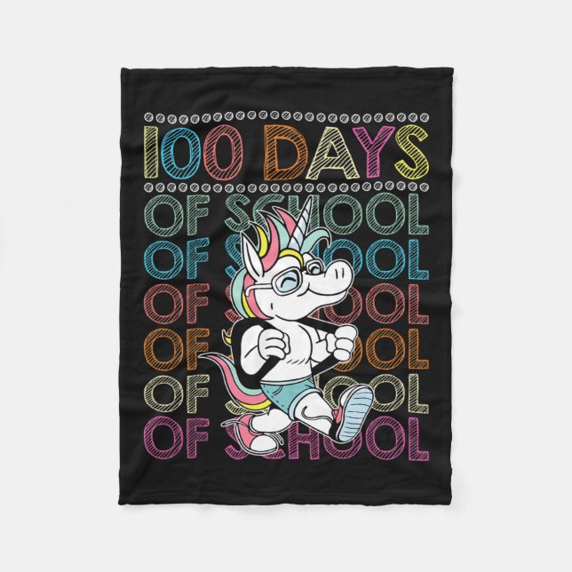 Couverture Polaire Jours D'École Joyeux 100E Jour (Devant)