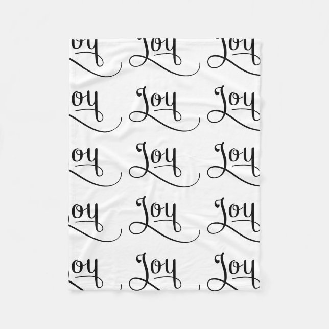 Couverture Polaire Joy Script Black (Devant)