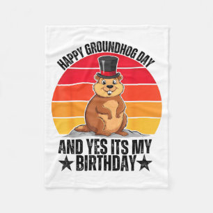 Couverture Polaire Joyeuse fête de la marmotte et oui c'est mon anniv