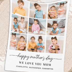 Couverture Polaire Joyeuse Fête des mères Personnalisée Maman 9 Photo