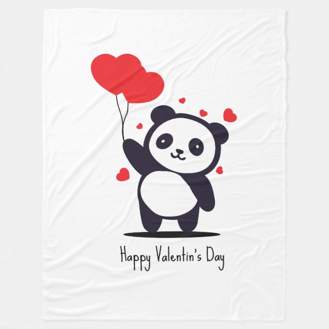 Couverture Polaire joyeuse Saint Valentin (Devant)