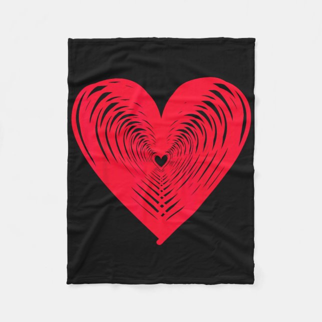 Couverture Polaire Joyeuse Saint-Valentin Cœur d'amour  (Devant)