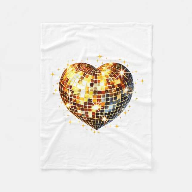 Couverture Polaire Joyeuse Saint-Valentin Drôle Or Coquette Disco Ba (Devant)
