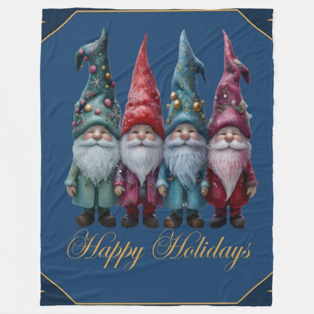 Couverture Polaire Joyeuses fêtes (Devant)
