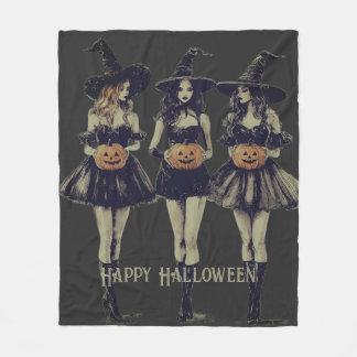 Couverture Polaire Joyeuses filles d'Halloween 