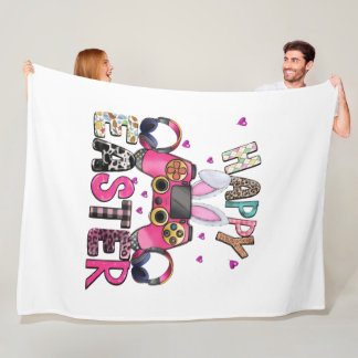 Couverture Polaire Joyeuses Pâques Manette de jeu vidéo Oreille de la