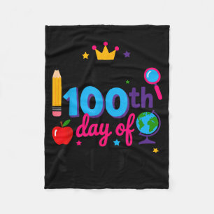 Couverture Polaire Joyeux 100e jour d'école 100 jours plus intelligen