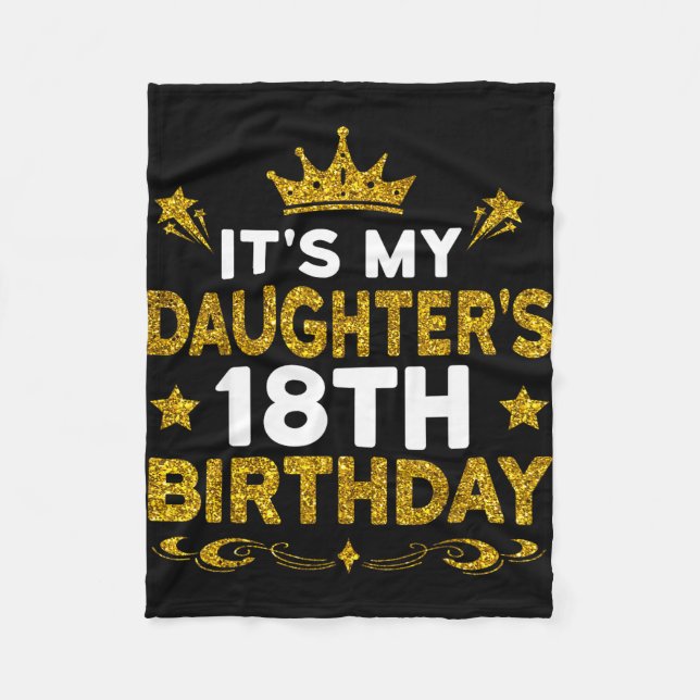 Couverture Polaire Joyeux 18e anniversaire de ma fille joyeux anniver (Devant)