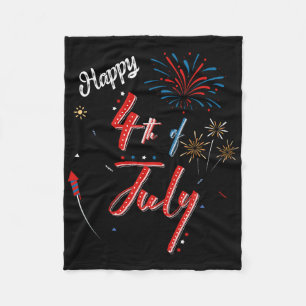 Couverture Polaire Joyeux 4 juillet Cool Independence Day Hommes Femm