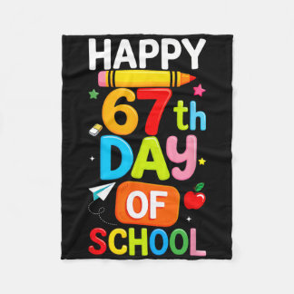 Couverture Polaire Joyeux 67e jour d'école Enseignant Enfants Six Sep