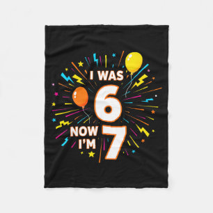 Couverture Polaire Joyeux Anniversaire 7 Ans J'avais 6 Ans Maintenant