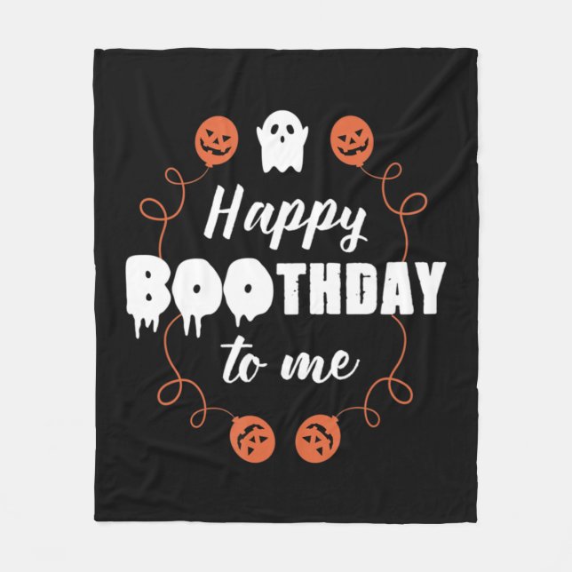 Couverture Polaire Joyeux Boothday To Me Fun Halloween Anniversaire (Devant)