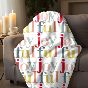 Couverture Polaire Joyeux cadeau de Noël coloré moderne