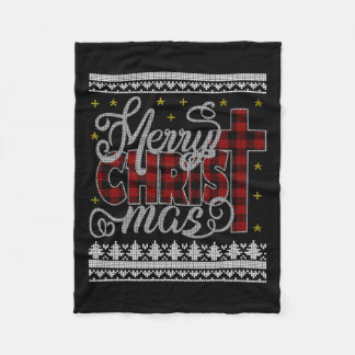 Couverture Polaire Joyeux Christ Mas Jésus Christian Pajamas Ugly Chr