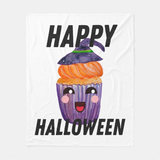 Couverture Polaire Joyeux costume d'Halloween Cupcake Halloween (Devant)