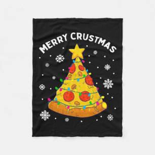 Couverture Polaire Joyeux Crustmas Pizza Arbre de Noël Joyeux Noël