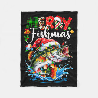 Couverture Polaire Joyeux Fish Noël Poisson Pêche Joyeux Noël Christm