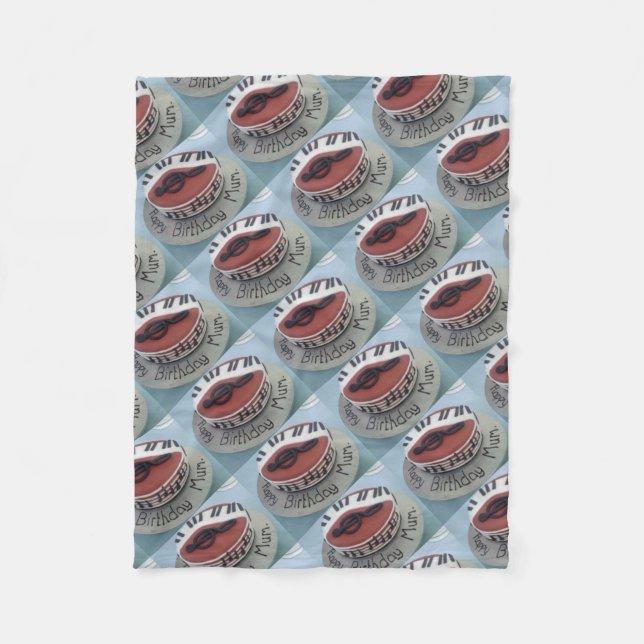 Couverture Polaire Joyeux gâteau de maman d'anniversaire (Devant)