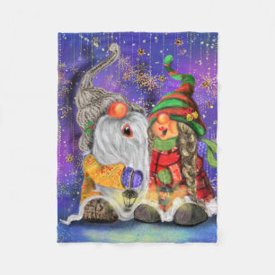 Couverture Polaire Joyeux Gnomes Noël Baby Fleece Blanket