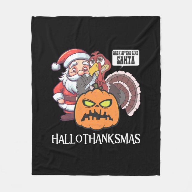 Couverture Polaire Joyeux Hallothanksmas (Devant)