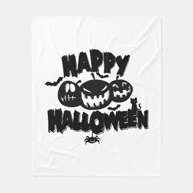 Couverture Polaire Joyeux Halloween (Devant)