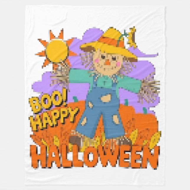 Couverture Polaire Joyeux Halloween garçon  (Devant)