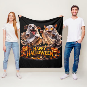 Couverture Polaire Joyeux Halloween peluche douillette