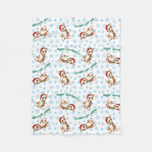Couverture Polaire Joyeux Howlidays Basenji Fleece Blanket