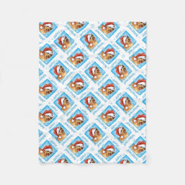 Couverture Polaire Joyeux Howlidays Pyrénées Berger Fleece Blanket (Devant)