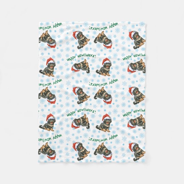 Couverture Polaire Joyeux Howlidays Tibétain Mastiff Fleece Blanket (Devant)