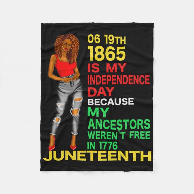 Couverture Polaire Joyeux JunetDix Est Ma Fête De L'Indépendance Libr (Devant)