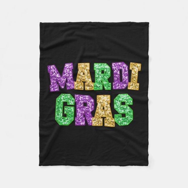 Couverture Polaire Joyeux Mardi Gras Mardi Carnaval Festival Par (Devant)