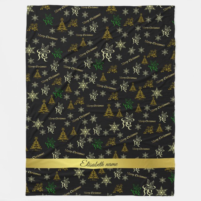 Couverture Polaire joyeux modèle du nom de noël (Devant)