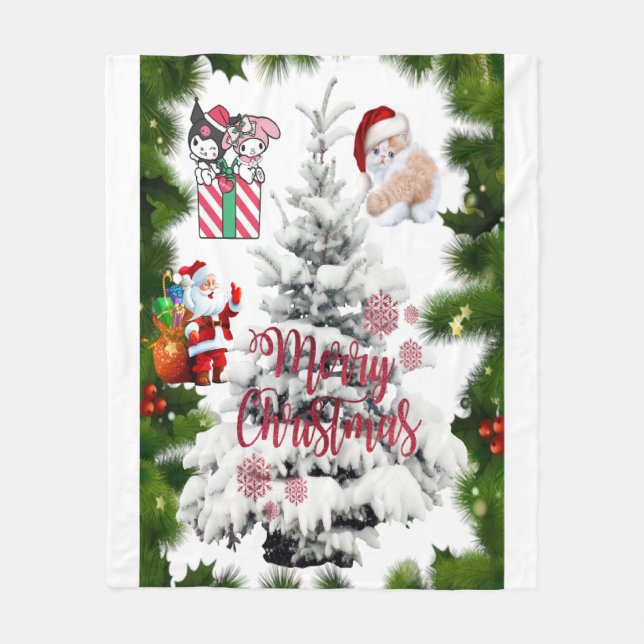 Couverture Polaire Joyeux Noël (Devant)