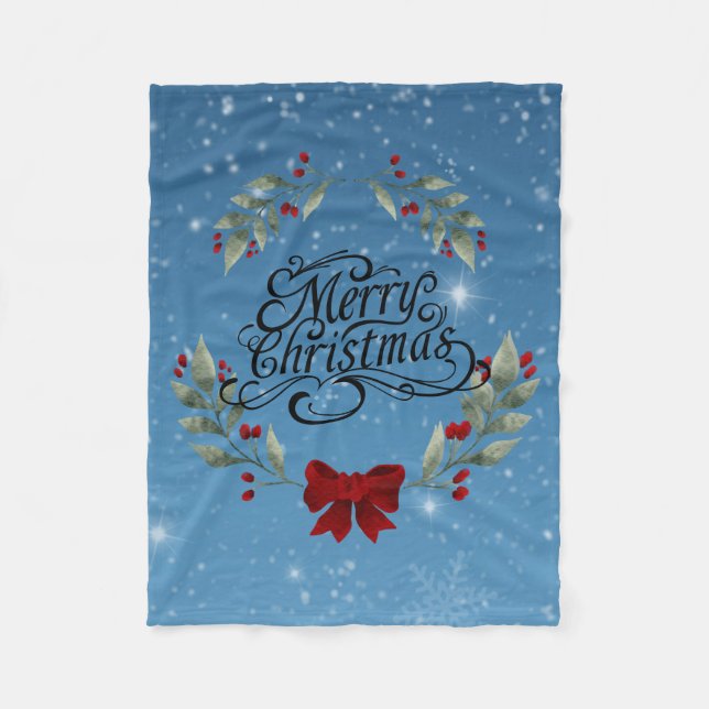 Couverture Polaire Joyeux Noël (Devant)