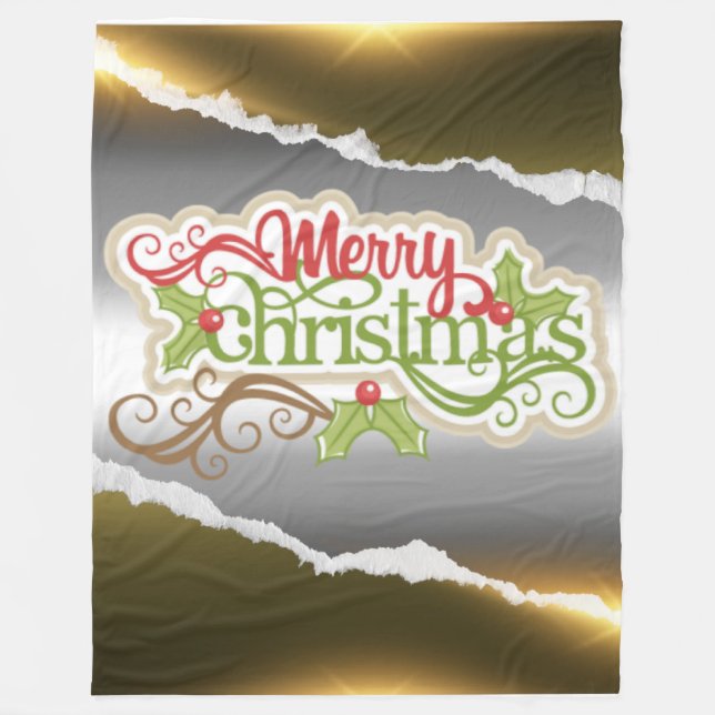 Couverture Polaire Joyeux Noël  (Devant)