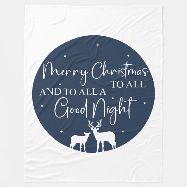 Couverture Polaire Joyeux Noël À Tous Et À Tous Une Bonne Nuit (Devant)