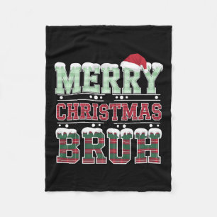 Couverture Polaire Joyeux Noël Bruh Père Noël Xmas Family Matching Co
