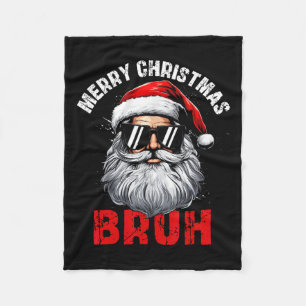 Couverture Polaire Joyeux Noël Bruh Père Noël Xmas Family Matching Co