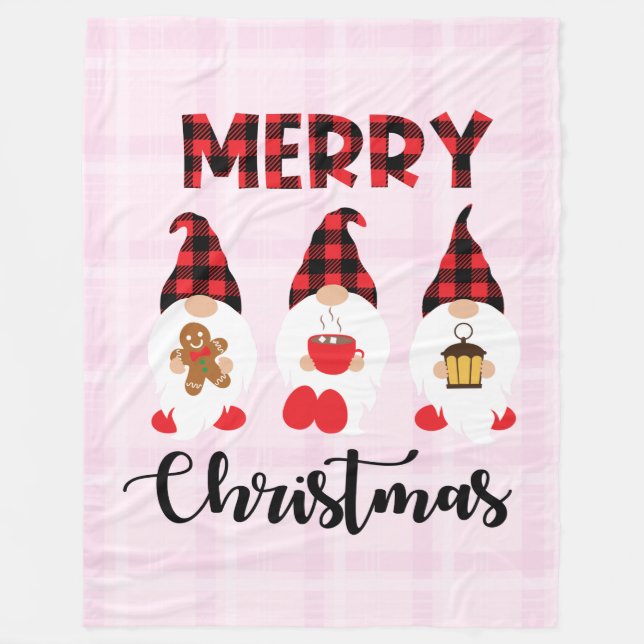 Couverture Polaire Joyeux Noël - Buffalo nus plaid (Devant)
