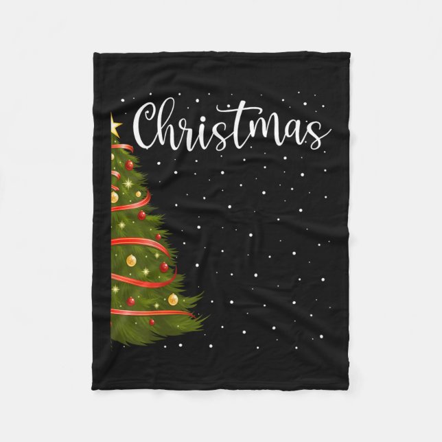 Couverture Polaire Joyeux Noël Drôle Noël Arbre de Noël Couples (Devant)