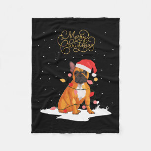 Couverture Polaire Joyeux Noël Fun Noël Noël Chien de taule français