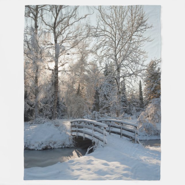 Couverture Polaire Joyeux Noël hiver Wonderland Fleece Blanket (Devant)