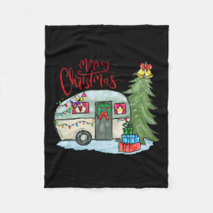 Couverture Polaire Joyeux Noël Joyeux Camper Fun Camping Vie Fami